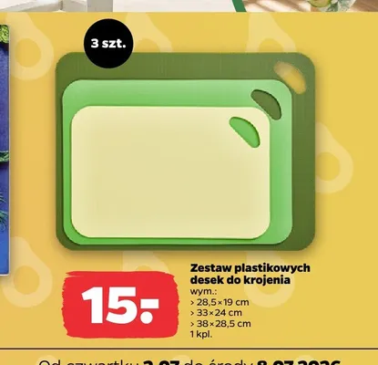 Zestaw plastikowych desek do krojenia promocja w Netto