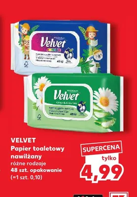 Papier toaletowy nawilżany Velvet promocja w Kaufland