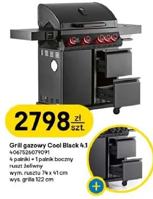 Grill gazowy Cool Black 4.1 promocja w Castorama