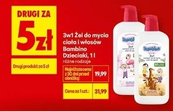Płyn żel do prania ciała i włosów, Bambino, Dzieciaki, 1l promocja w Biedronka