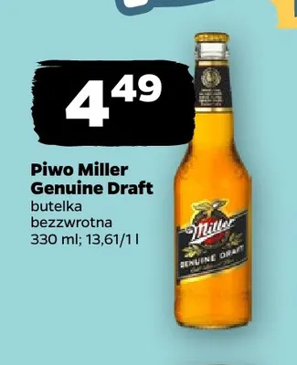 Piwo Miller Genuine Draft promocja w Netto