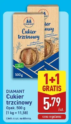 Cukier trzcinowy 500 g 1+1 GRATIS promocja w Aldi