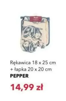 Rękawica 18x25 cm i łapka 20x20 cm Pepper promocja w Nela