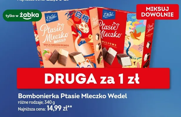 Ptasie Mleczko E.Wedel Biała Brzoskwinia promocja w Żabka