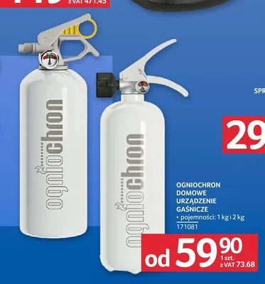 Domowe urządzenie gaśnicze Ogniochron 1 kg promocja w Selgros