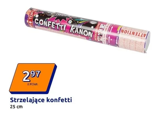 Strzelające konfetti promocja w Action