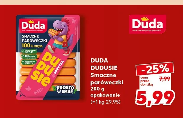 Smaczne paróweczki Dudusie Duda promocja w Kaufland