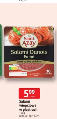Salami wieprzowe w plastrach Saint Azay promocja w Leclerc