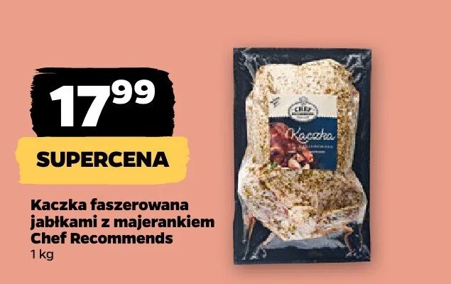 Kaczka faszerowana z jabłkami z majerankiem promocja w Netto