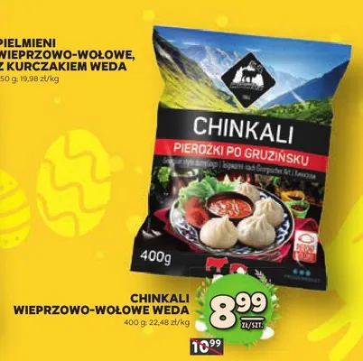 Chinkali pierożki po gruzińsku wieprzowo-wołowe Weda promocja w Stokrotka