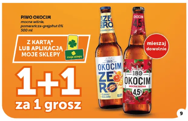 Piwo Okocim Mocna Wiśnia 4,5% promocja w ABC
