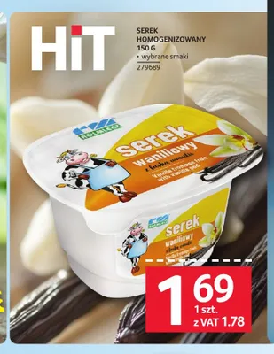 Serek homogenizowany Rolmlecz waniliowy z laską wanilii promocja w Selgros