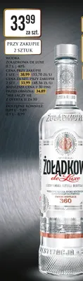 Wódka Żołądkowa De Luxe promocja w Dino