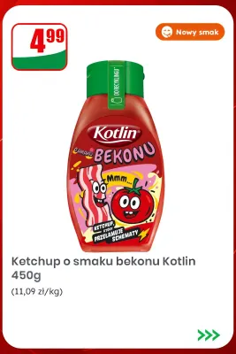 Ketchup o smaku bekonu Kotlin promocja w Dino