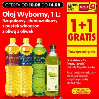 Olej z pestek winogron Wyborny promocja w Biedronka