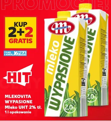 Mleko UHT Wypasione Mlekovita 2% promocja w Kaufland