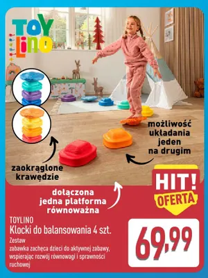 Klocki do balansowania 4 szt. Toylino promocja w Aldi