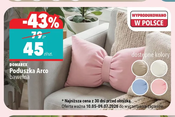 Poduszka Arco DOMAREX bawełna promocja w Biedronka Home