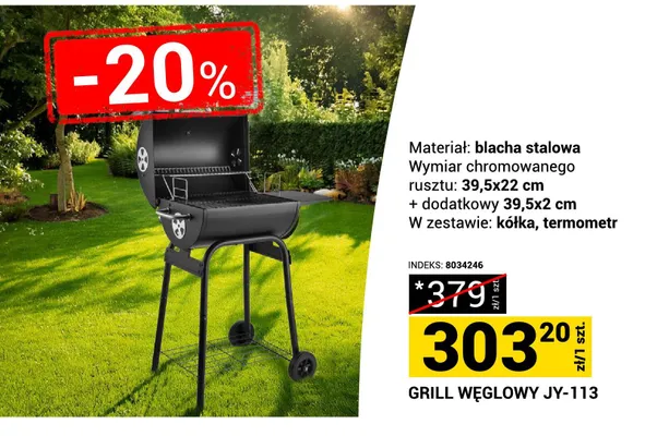 Grill węglowy JY-113 promocja w Merkury Market