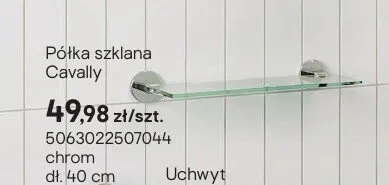 Półka szklana GoodHome Cavally chrom promocja w Castorama