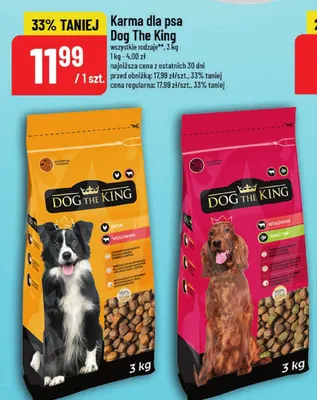 Karma dla psa Dog The King drób i wołowina promocja w POLOmarket