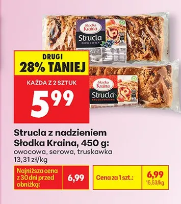 Strucla z nadzieniem Słodka Kraina promocja w Biedronka