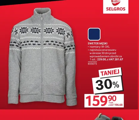Sweter męski promocja w Selgros