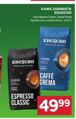 Kawa ziarnista Eduscho Crema Strong promocja w Stokrotka