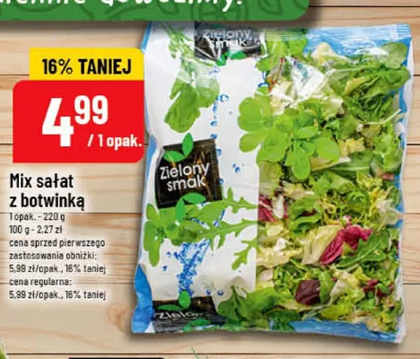 Mix sałat z botwinką Zielony smak promocja w POLOmarket