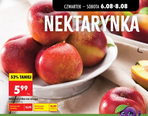 Nektarynka na wagę promocja w Biedronka