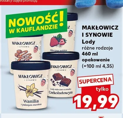 Lody Makłowicz i Synowie Wanilia z palonym masłem promocja w Kaufland
