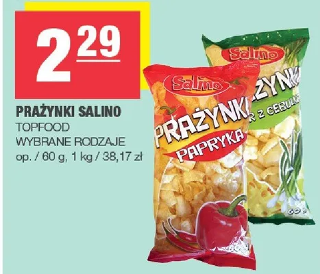 Prażynki Salino Topfood wybrane rodzaje promocja w SPAR
