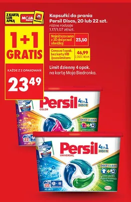 Kapsułki do prania Persil Discs promocja w Biedronka