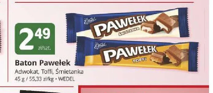 Baton Pawełek toffi promocja w Marketvita