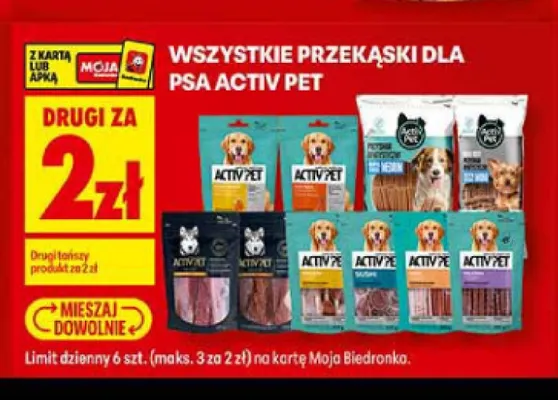 Przekąski dla psa Activ Pet promocja w Biedronka