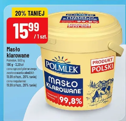 Masło klarowane promocja w POLOmarket