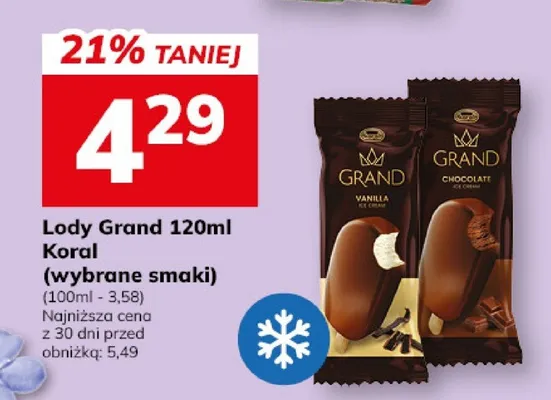 Lody Grand Korol (wybrane smaki) promocja w Hitpol