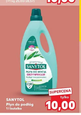 Płyn do mycia i dezynfekcji podłóg Sanytol promocja w Kaufland