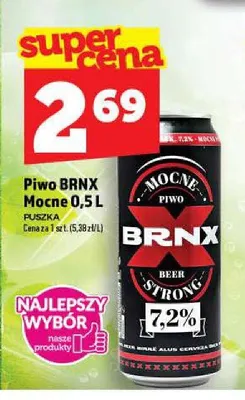 Piwo BRNX Mocne promocja w TOPAZ