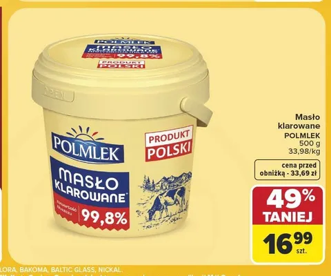 Masło klarowane Polmlek promocja w Carrefour Market