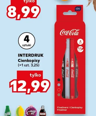 Cienkopisy Interdruk Coca-Cola 4-pak promocja w BACK TO SCHOOL