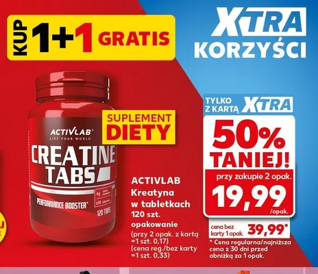 Kreatyna w tabletkach ACTIVLAB Creatine Tabs promocja w Kaufland