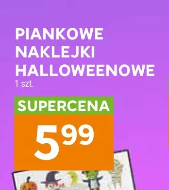 Piankowe naklejki halloweenowe promocja w Stokrotka