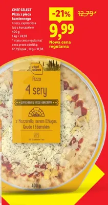 Pizza z pieca kamiennego capricciosa Chef Select promocja w Lidl
