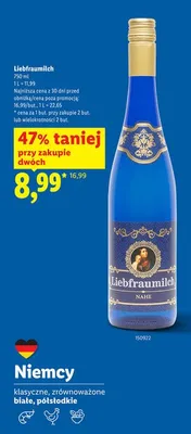Wino Liebfraumilch białe półsłodkie promocja w Lidl