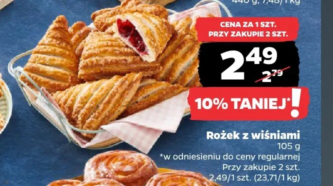 Rożek z wiśniami promocja w Netto