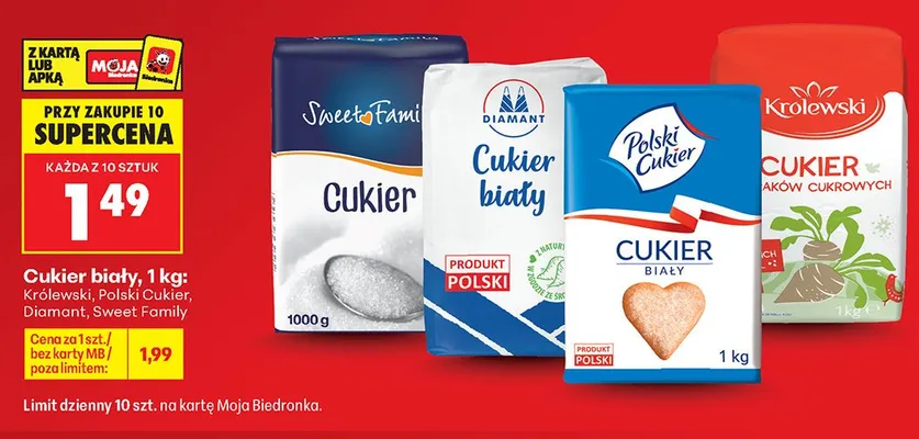 Cukier biały Diamant promocja w Biedronka