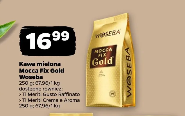 Kawa mielona Woseba Ti Meriti Gusto Raffinato promocja w Netto