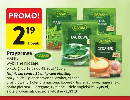 Przyprawa Kamis chili pieprz cayenne promocja w Intermarche