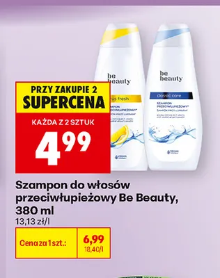 Szampon do włosów przeciwłupieżowy Be Beauty citrus fresh promocja w Biedronka